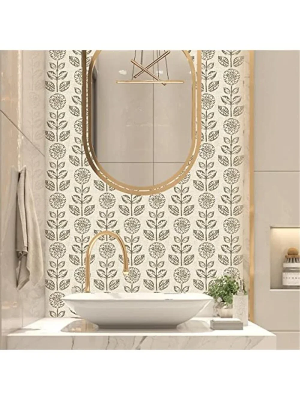 Floral Peel Stick Wallpaper Removable Waterproof Vintage Contact Paper